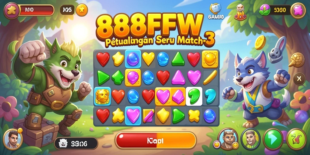 Tampilan gameplay seru dan penuh warna dalam 888FW.