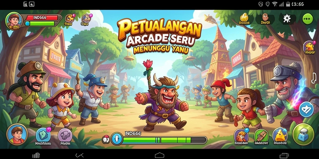 Screenshot gameplay IND666 menampilkan aksi seru dan penuh warna.