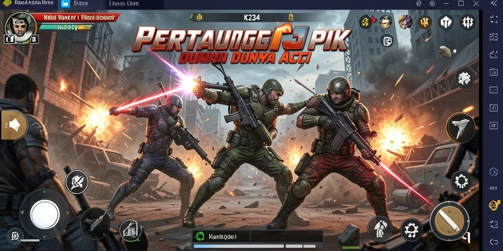 Screenshot gameplay K234 dengan aksi pertarungan yang menegangkan.