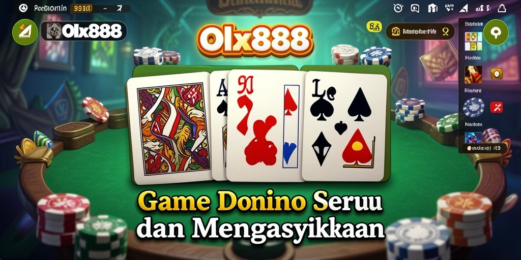 Screenshot utama OLX888 menampilkan momen seru permainan Domino.