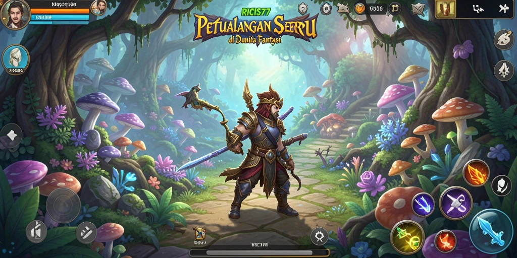 Screenshot gameplay RICIS77 menampilkan petualangan seru di dunia fantasi.