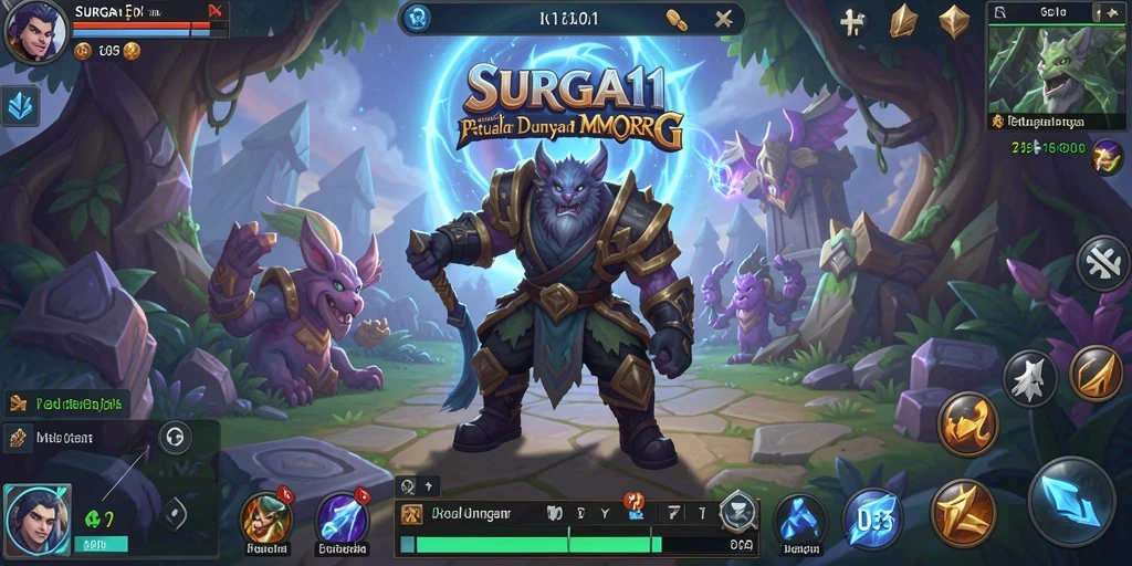 Screenshot menunjukkan aksi mendebarkan dalam pertarungan MMORPG.